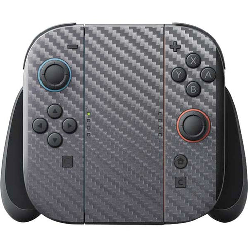 Silver Carbon Fiber Specialty Texture Material Nintendo Switch 2 (2025) with Joy-Con Skin